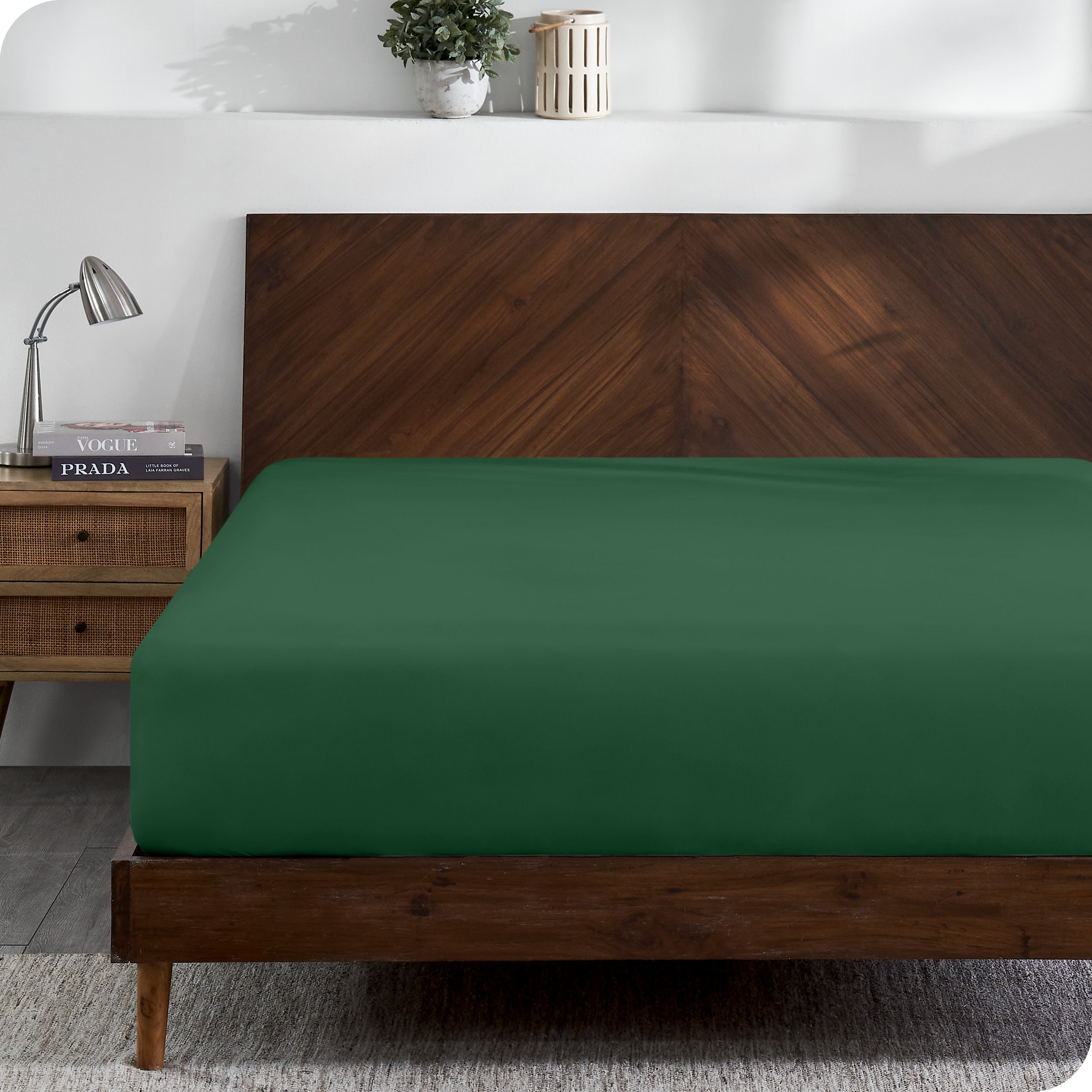 A jersey fitted sheet on a mattress