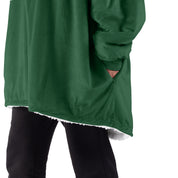 Close up of the pocket on a wearable blanket