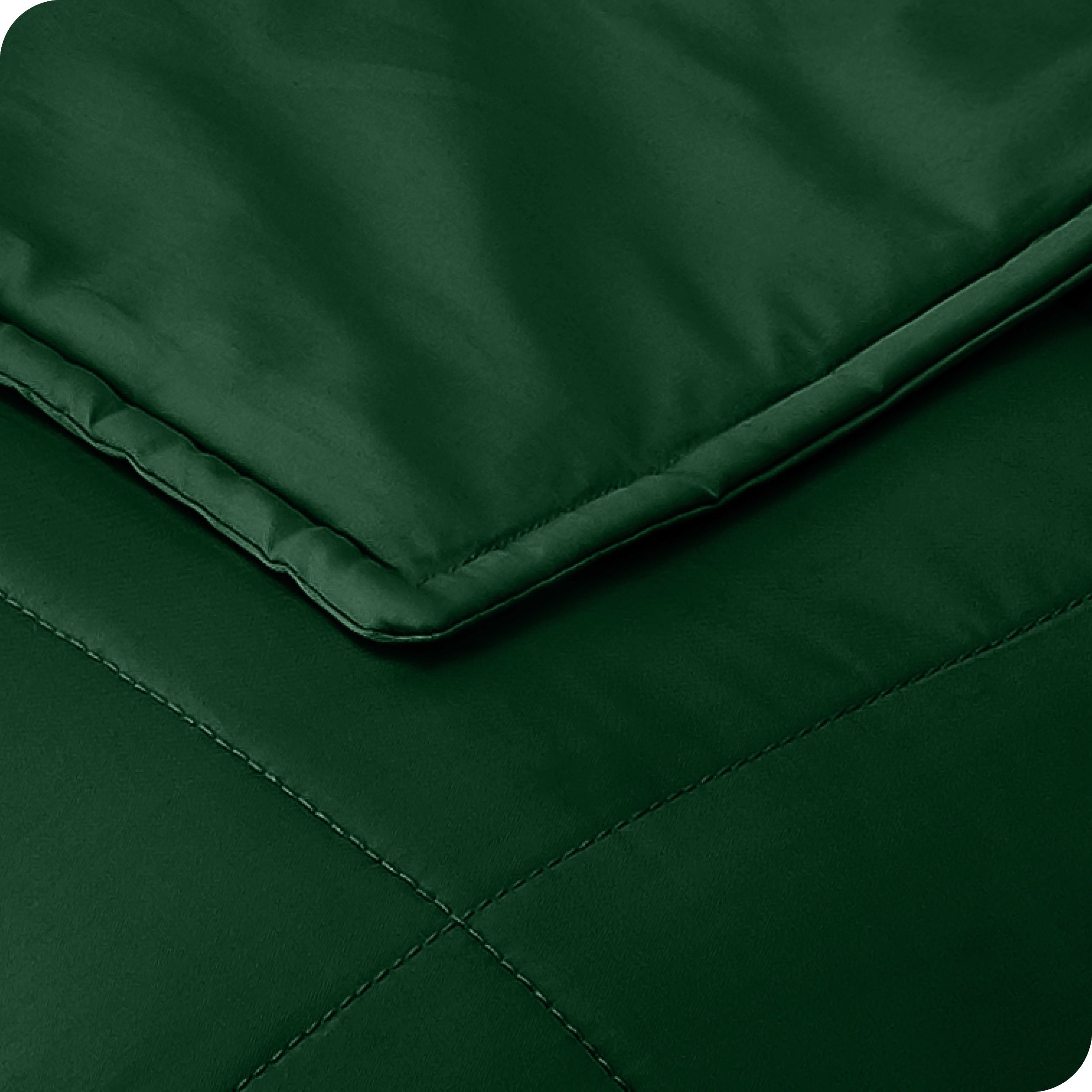 Close up of the stitching on a cotton weighted blanket