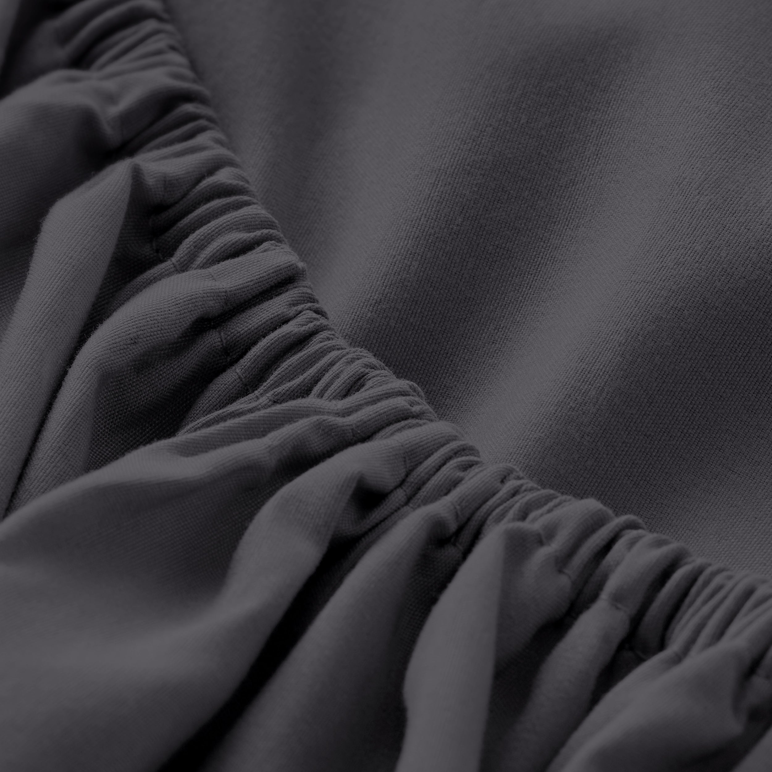 Close up of the elastic on the fitted sheet