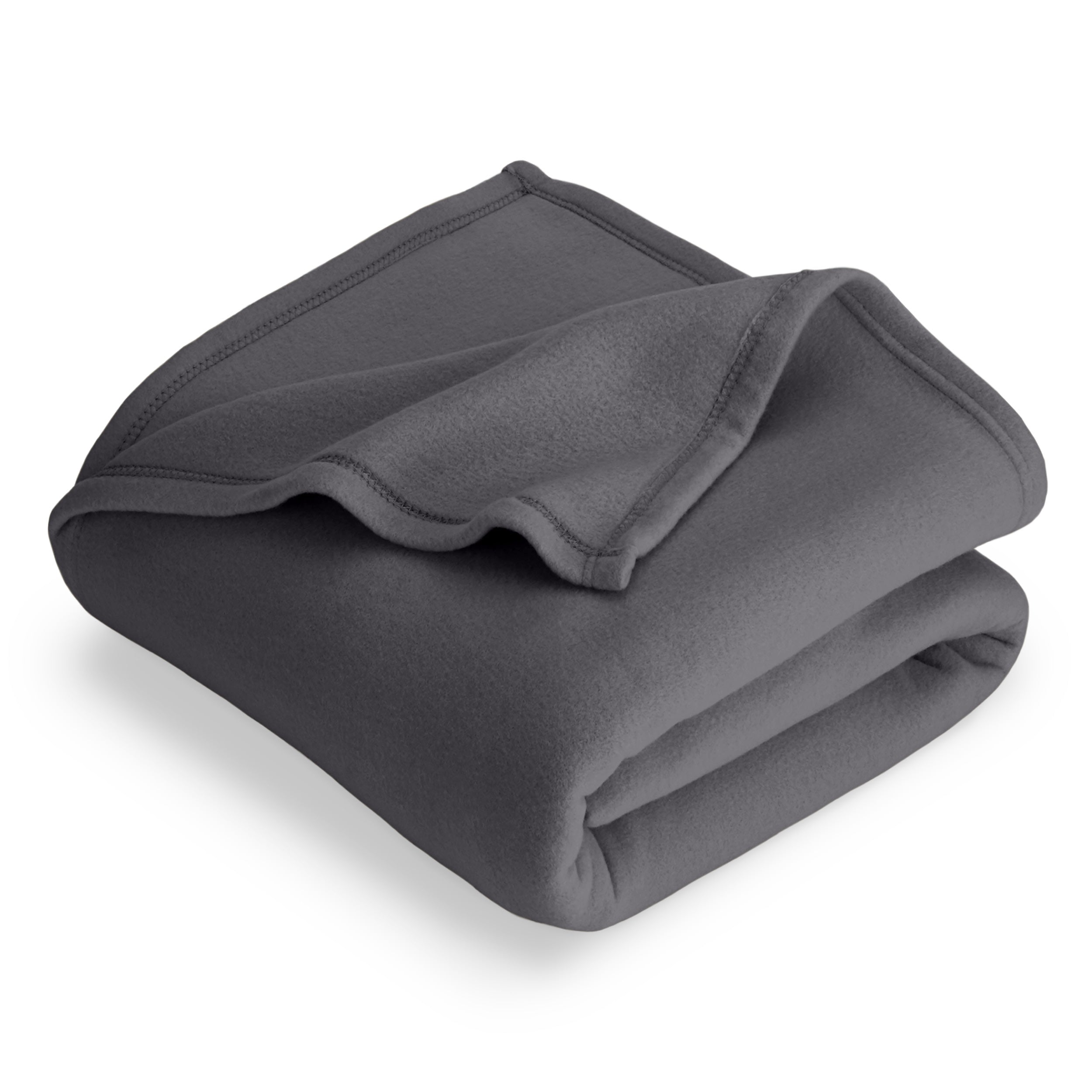A  polar fleece blanket folded neatly