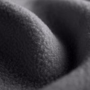 Close up showing the texture of the polar fleece blanket