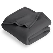 A  polar fleece blanket folded neatly