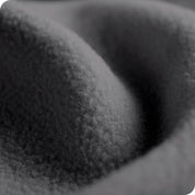 Close up showing the texture of the polar fleece blanket