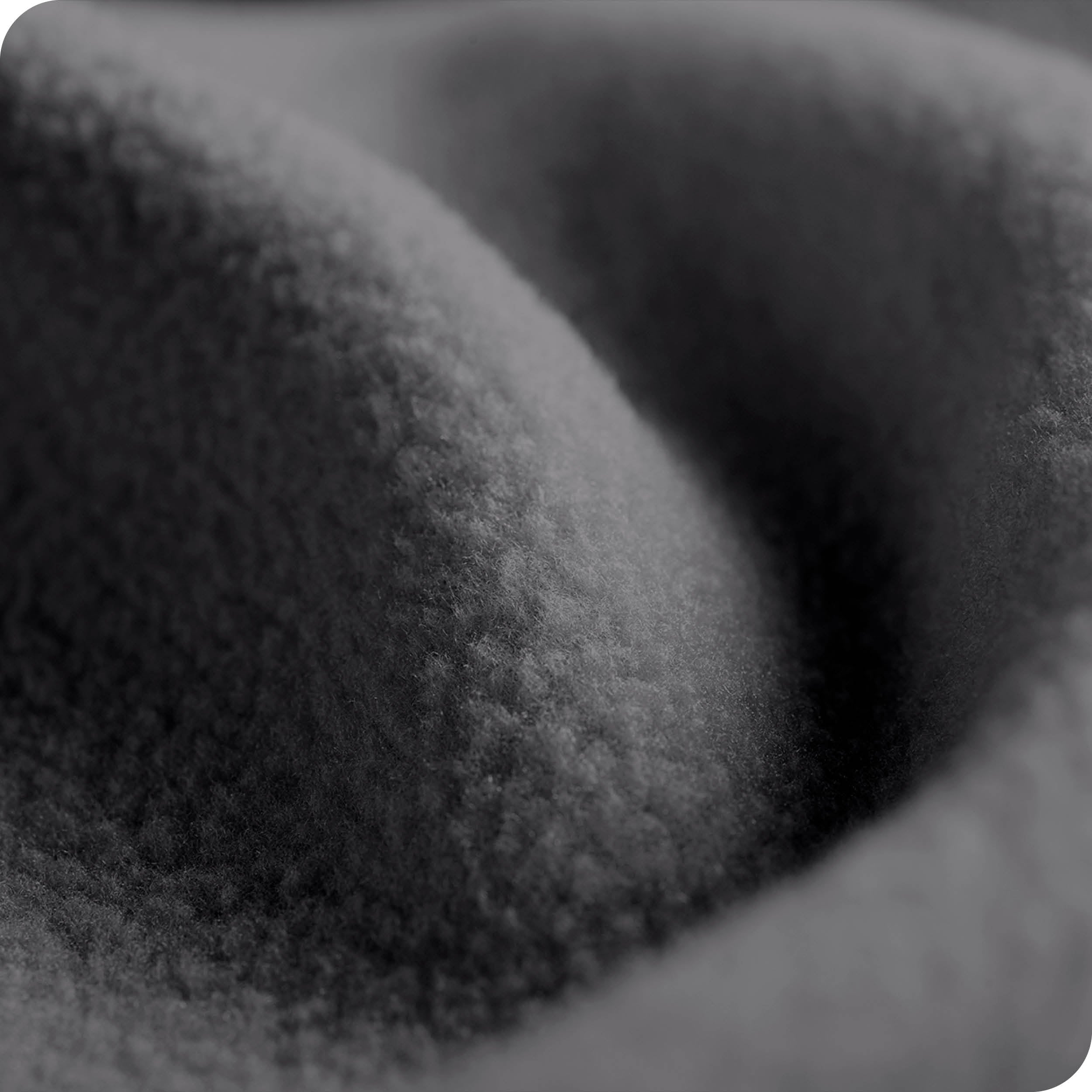 Close up showing the texture of the polar fleece blanket