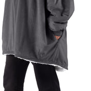Close up of the pocket on a wearable blanket