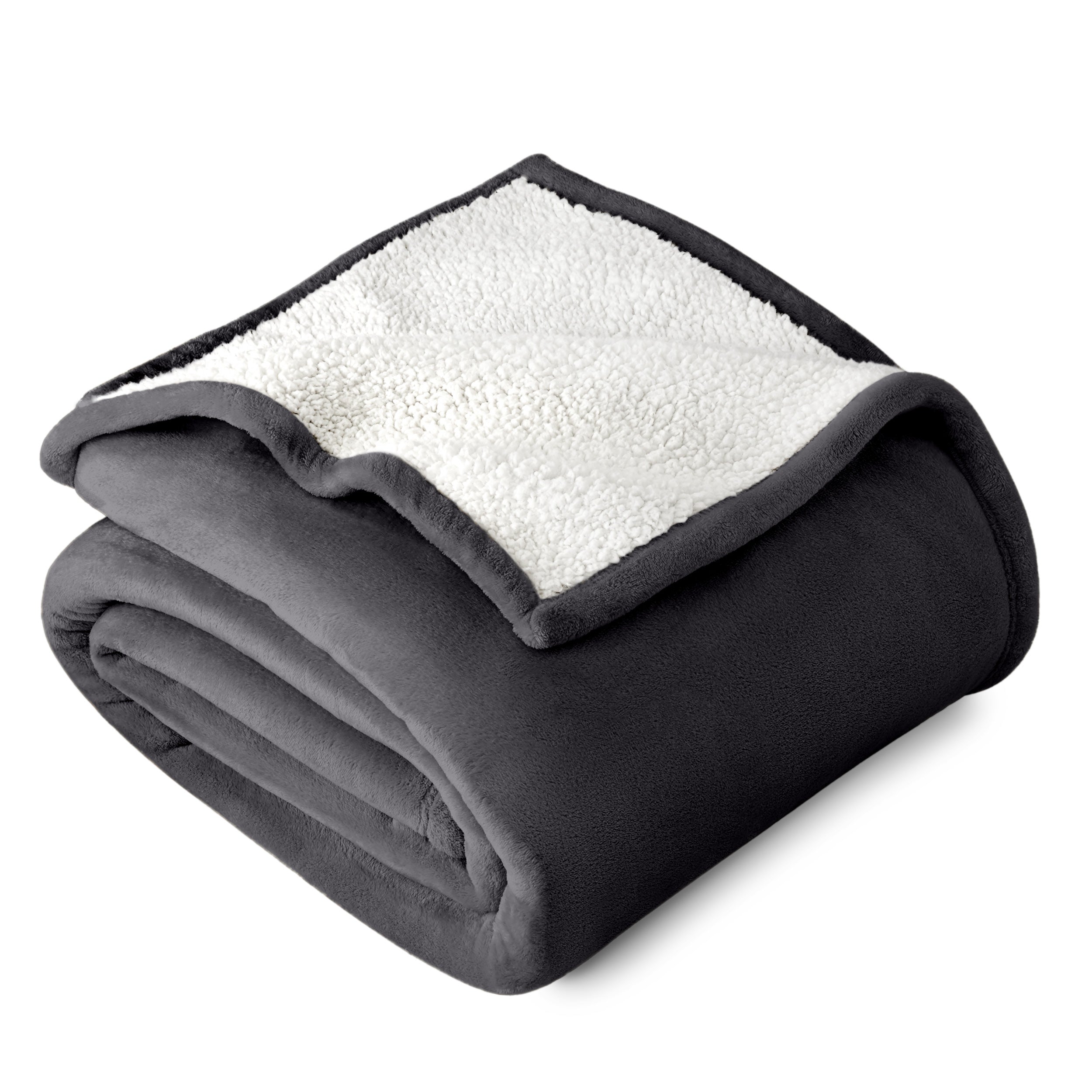 A sherpa blanket folded