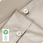 Close up of the buttons for pillow shams