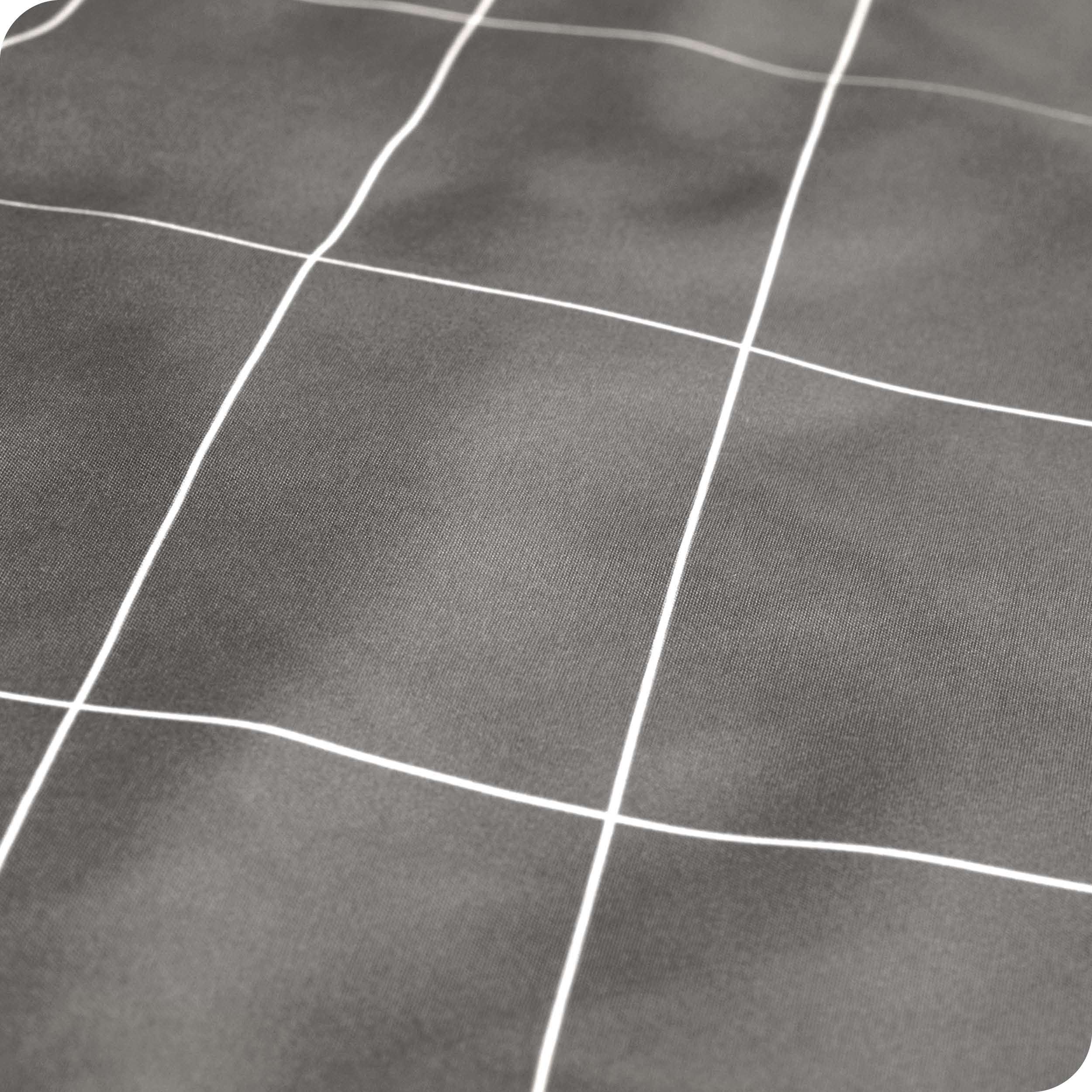 Close up of a microfiber sheet to show material and pattern. 
