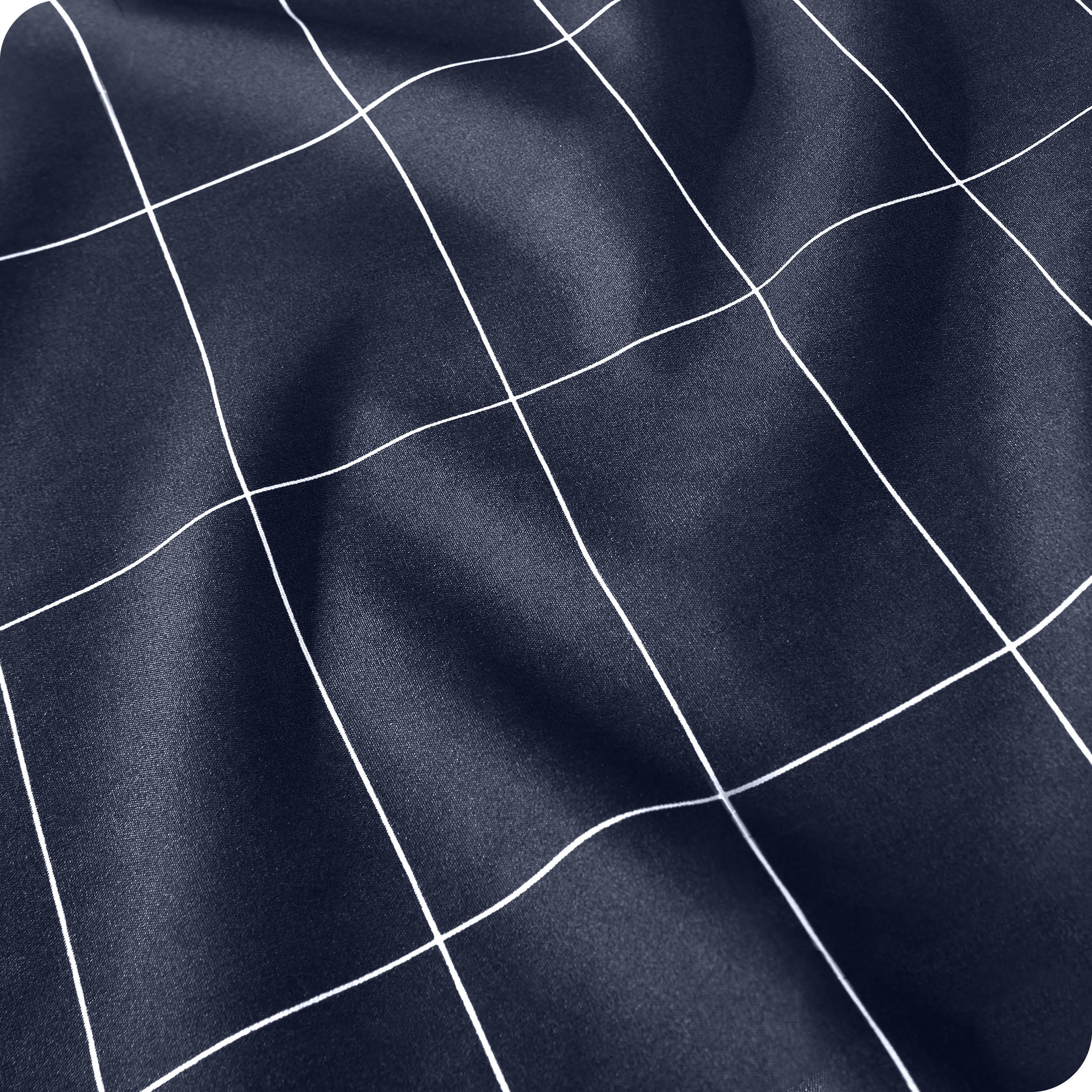 Close up of a microfiber sheet to show material and pattern. 