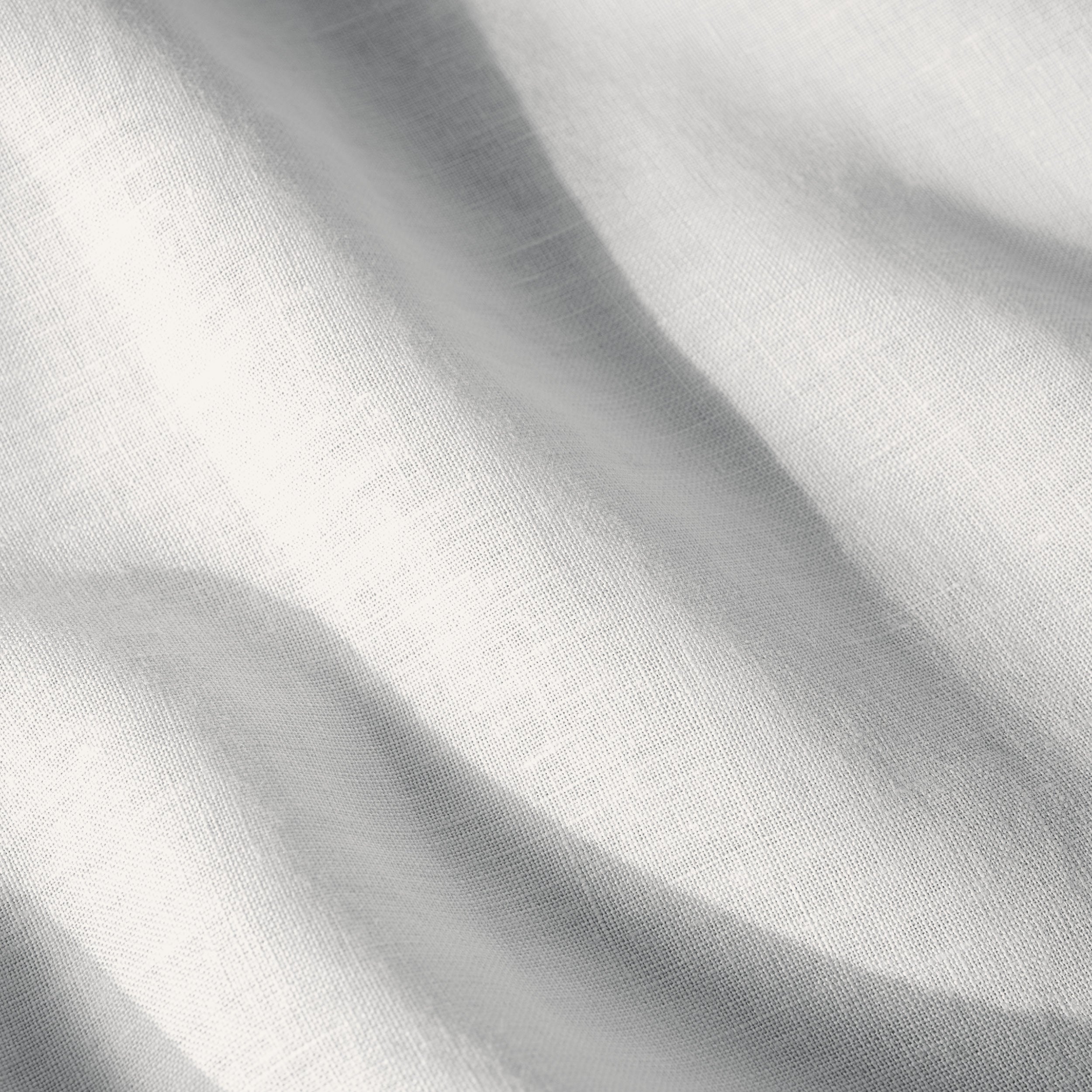 Close in view showing texture of linen sheet set fabric