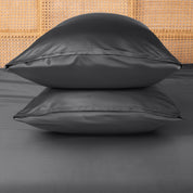Bamboo pillowcases on a matching sheet