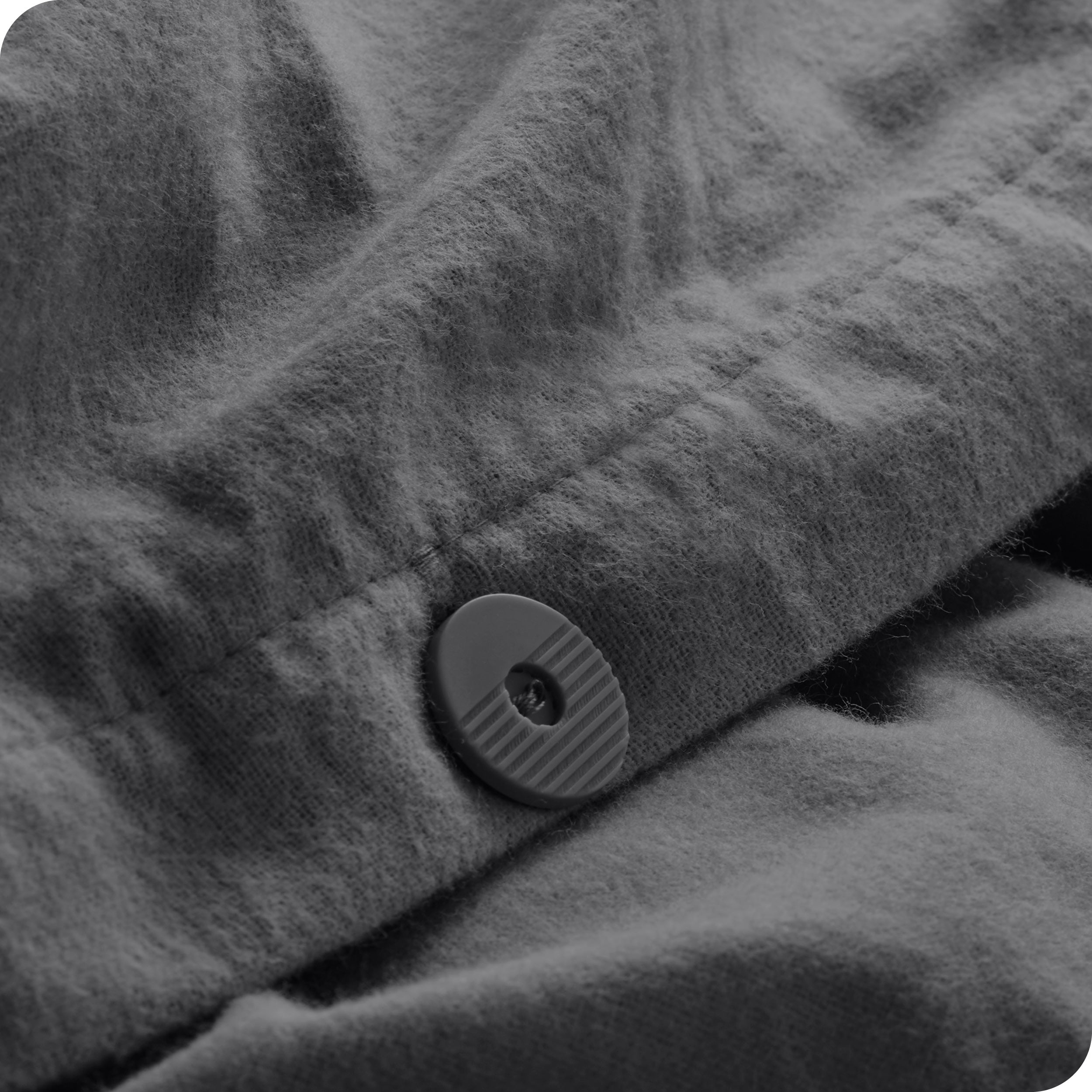 A close up of the tie corner of the duvet cover.