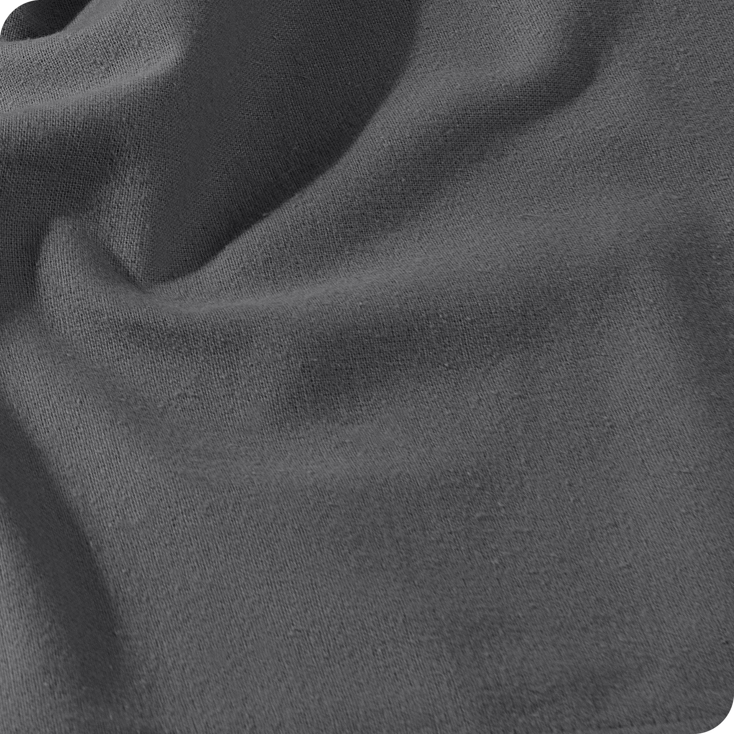 Close up of the flannel fitted sheet fabric
