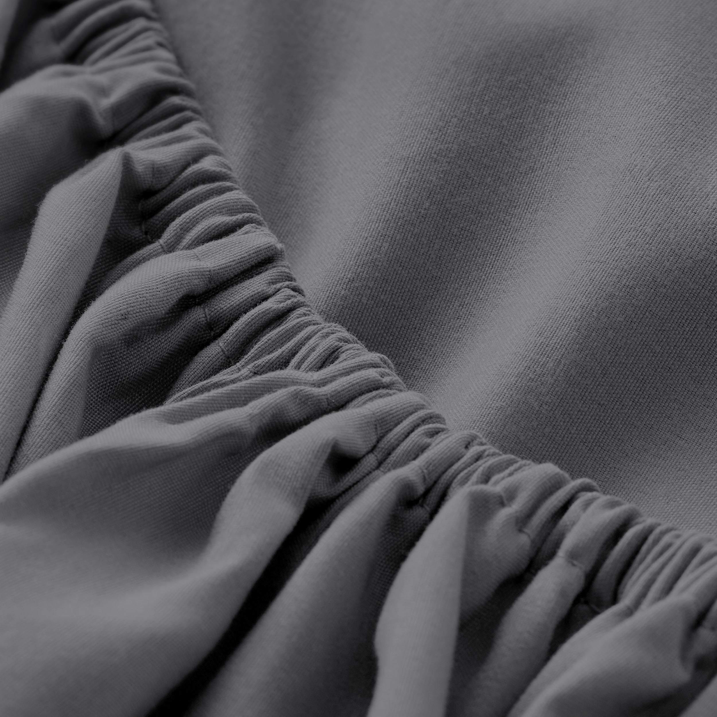 Close up of the elastic on the fitted sheet
