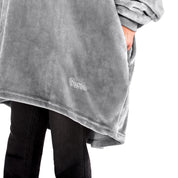 Close up of a microplush wearable blanket