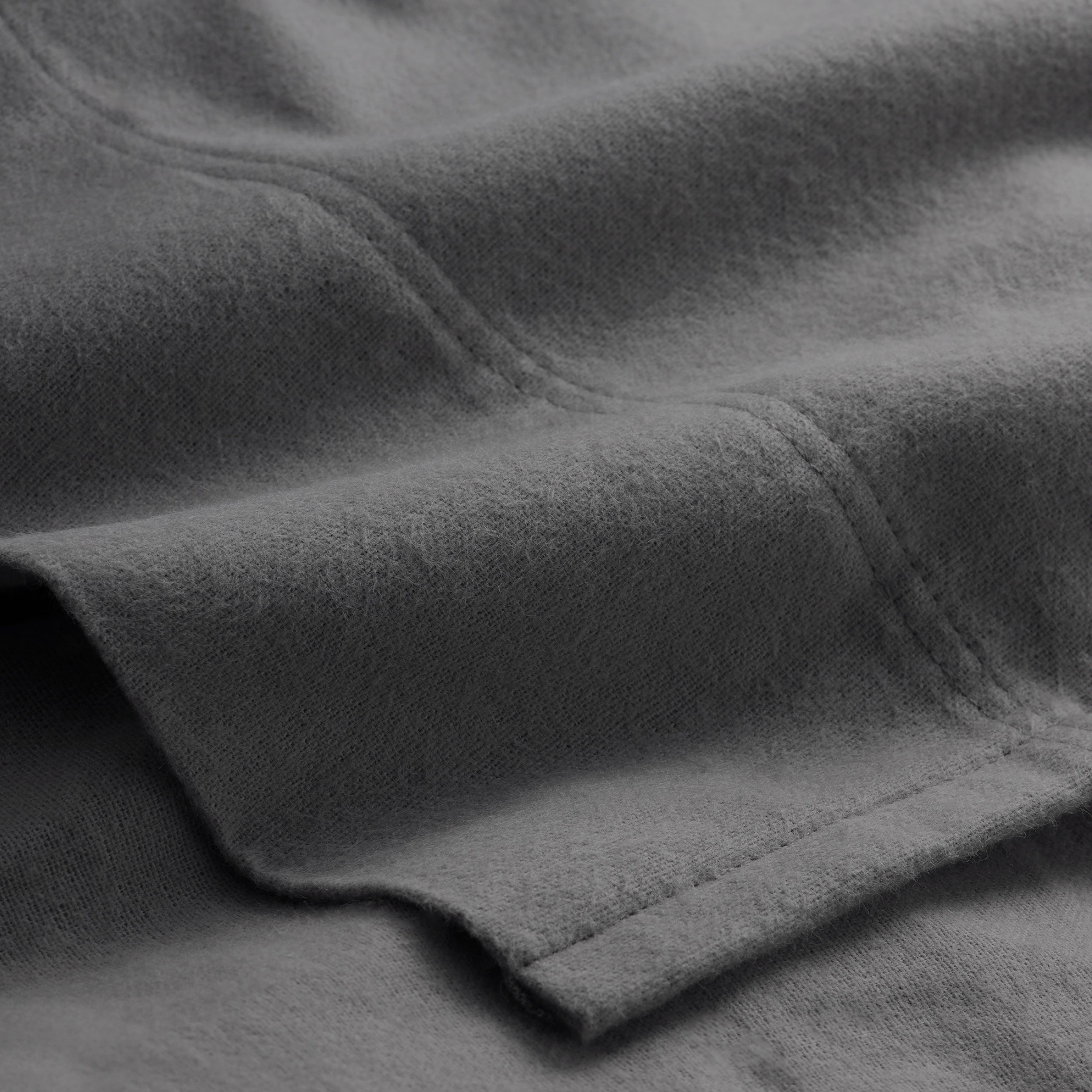 Close up of the organic flannel fabric