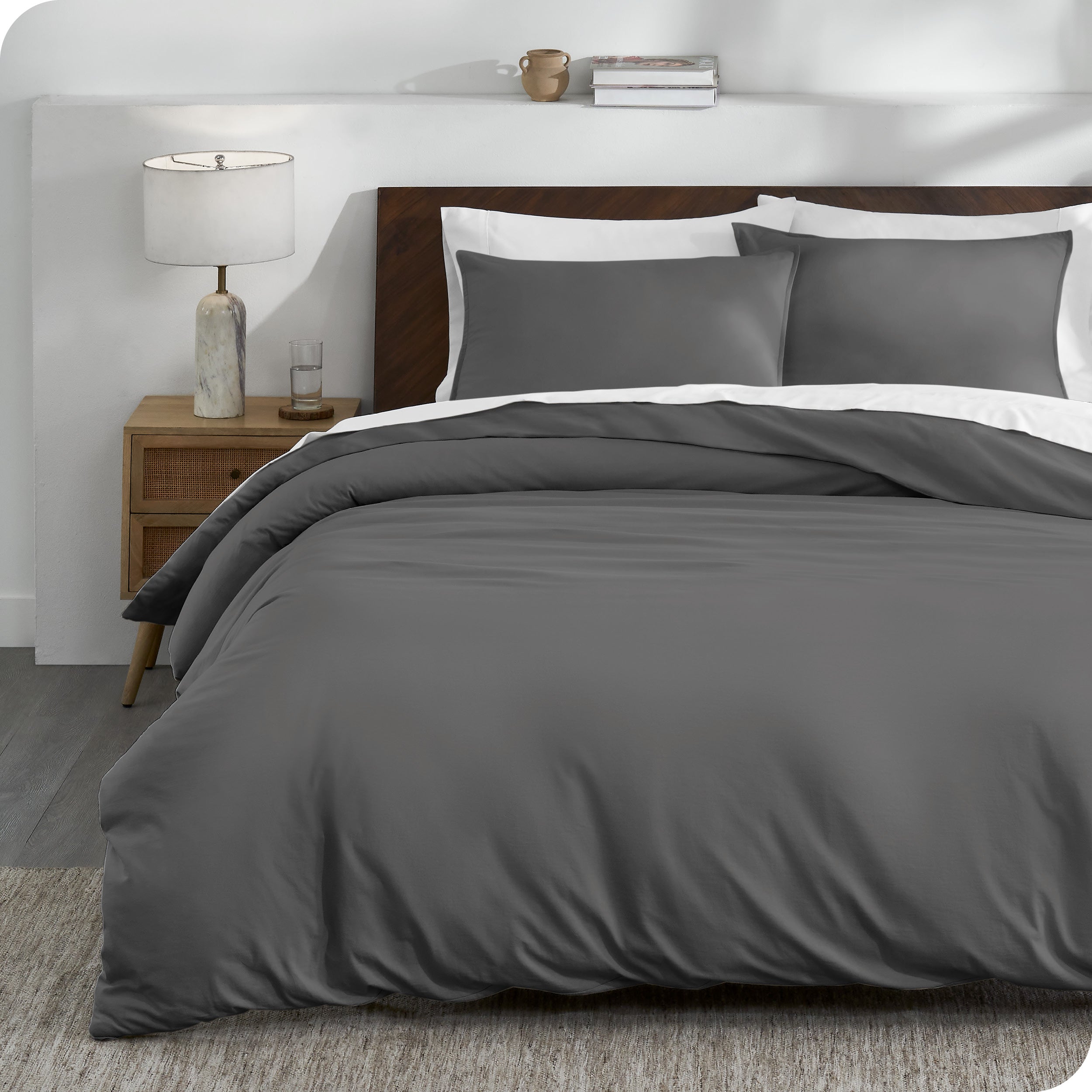 A jersey duvet set on a bed