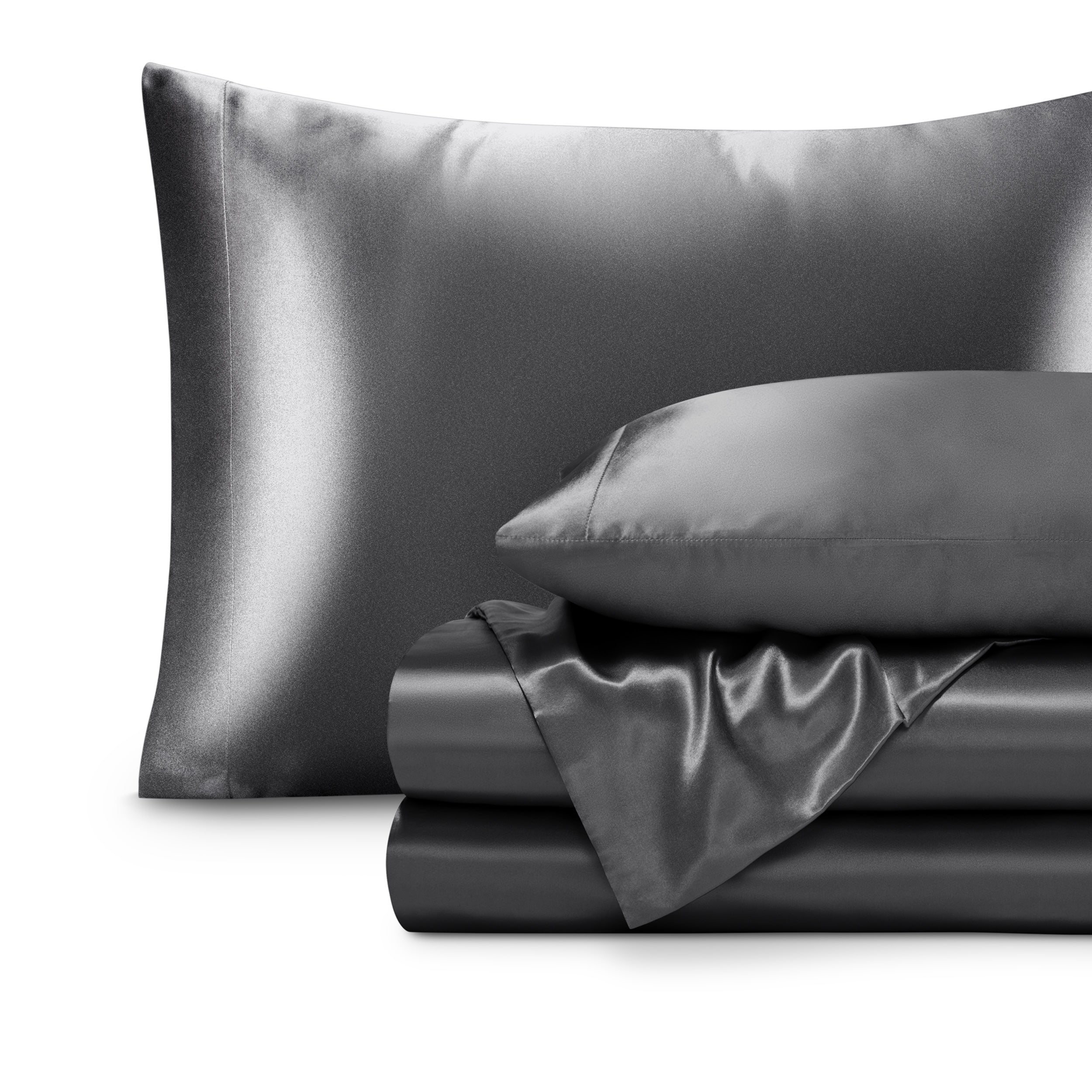 Satin sheets folded and stacked