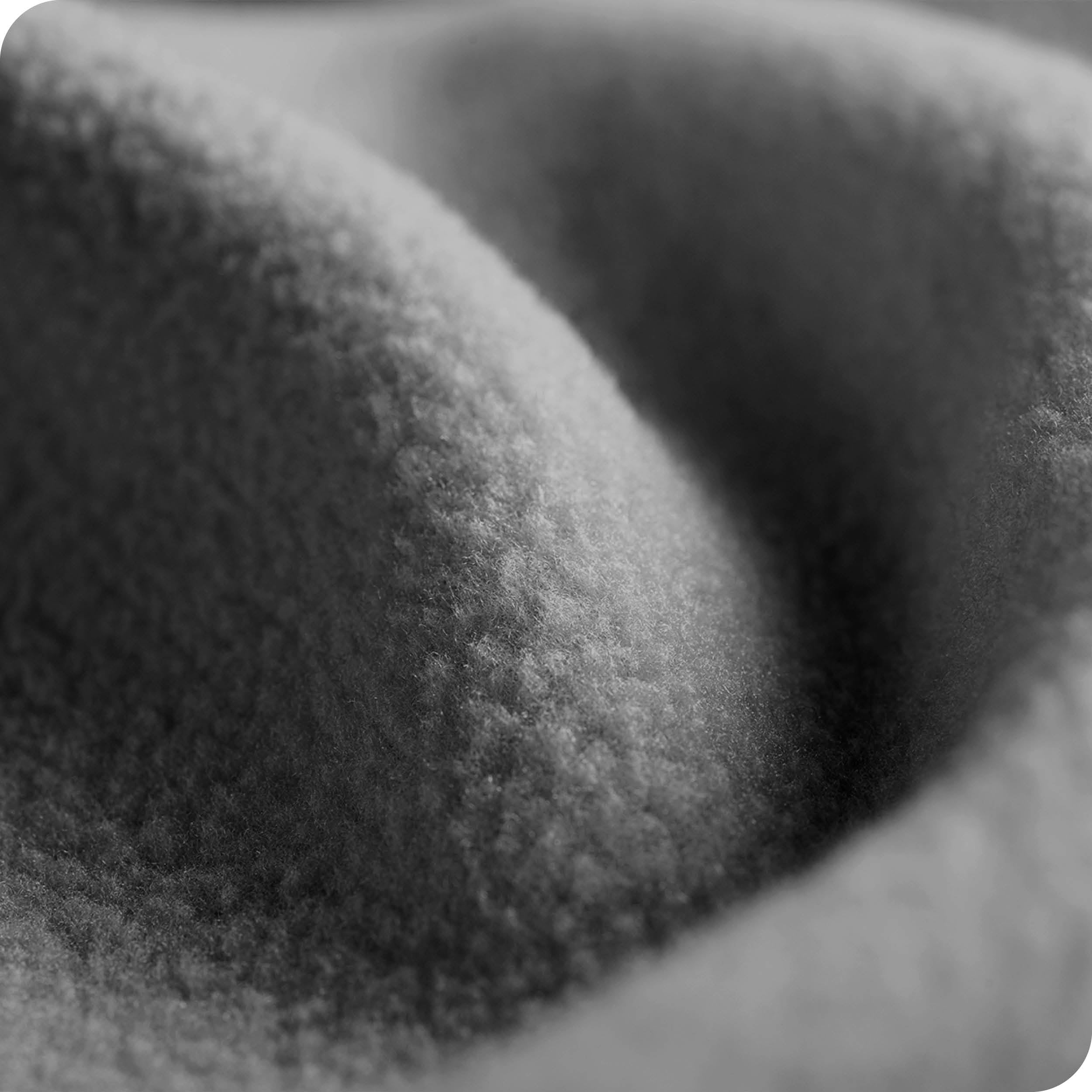 Close up showing the texture of the polar fleece blanket