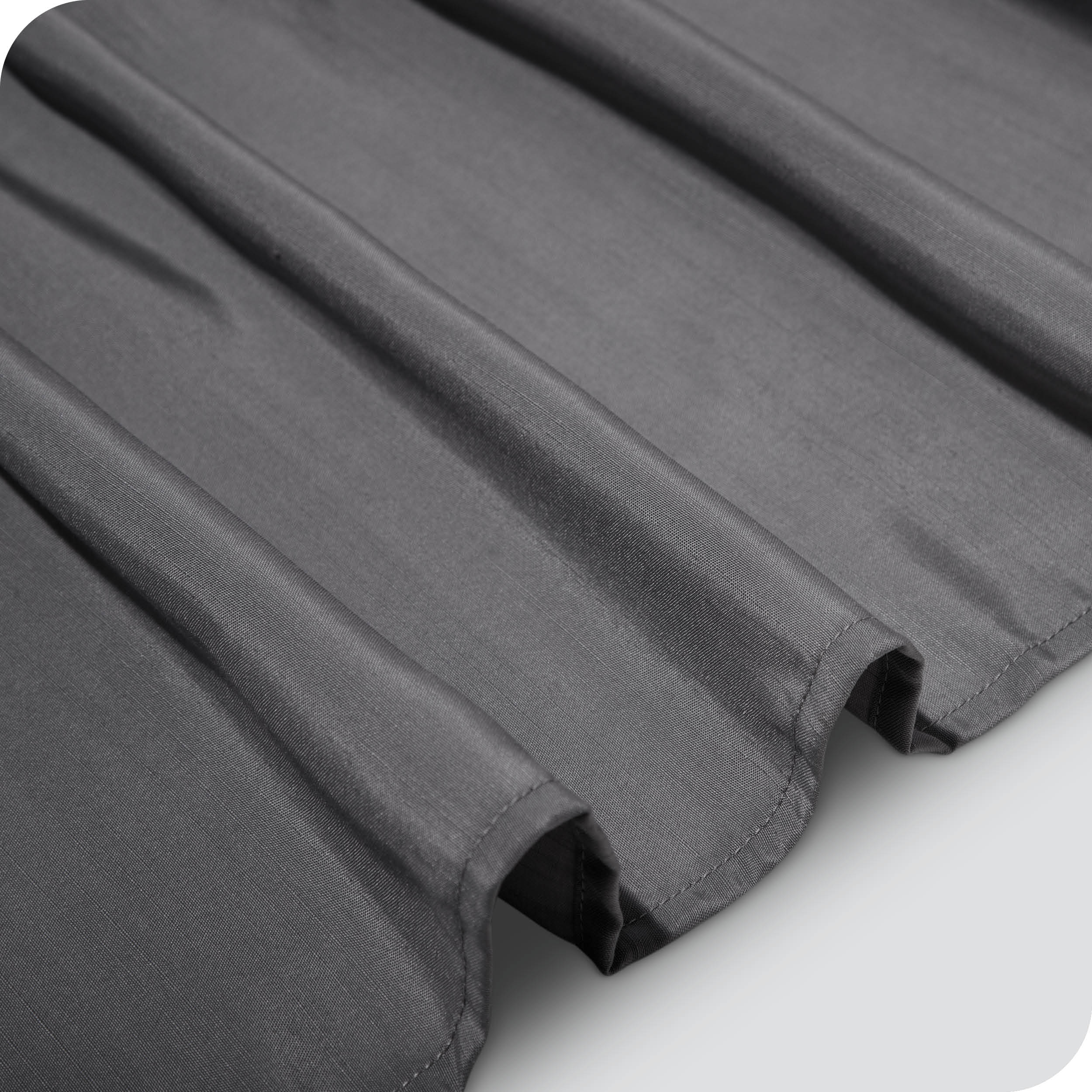 Close up of the polyester bed skirt material