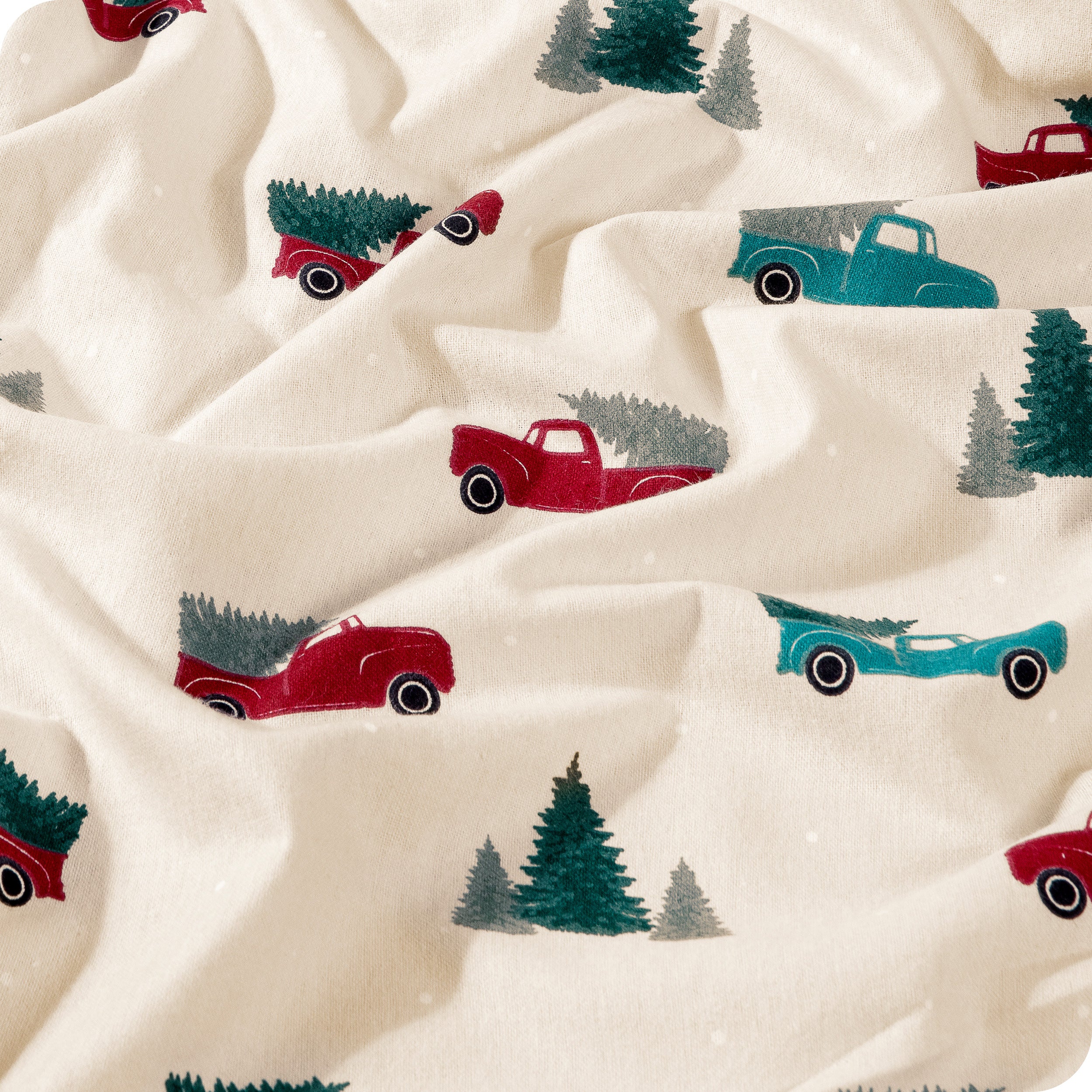 Close up of the vintage truck flannel material