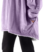 Close up of the pocket on a wearable blanket