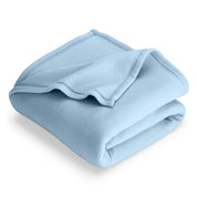A  polar fleece blanket folded neatly