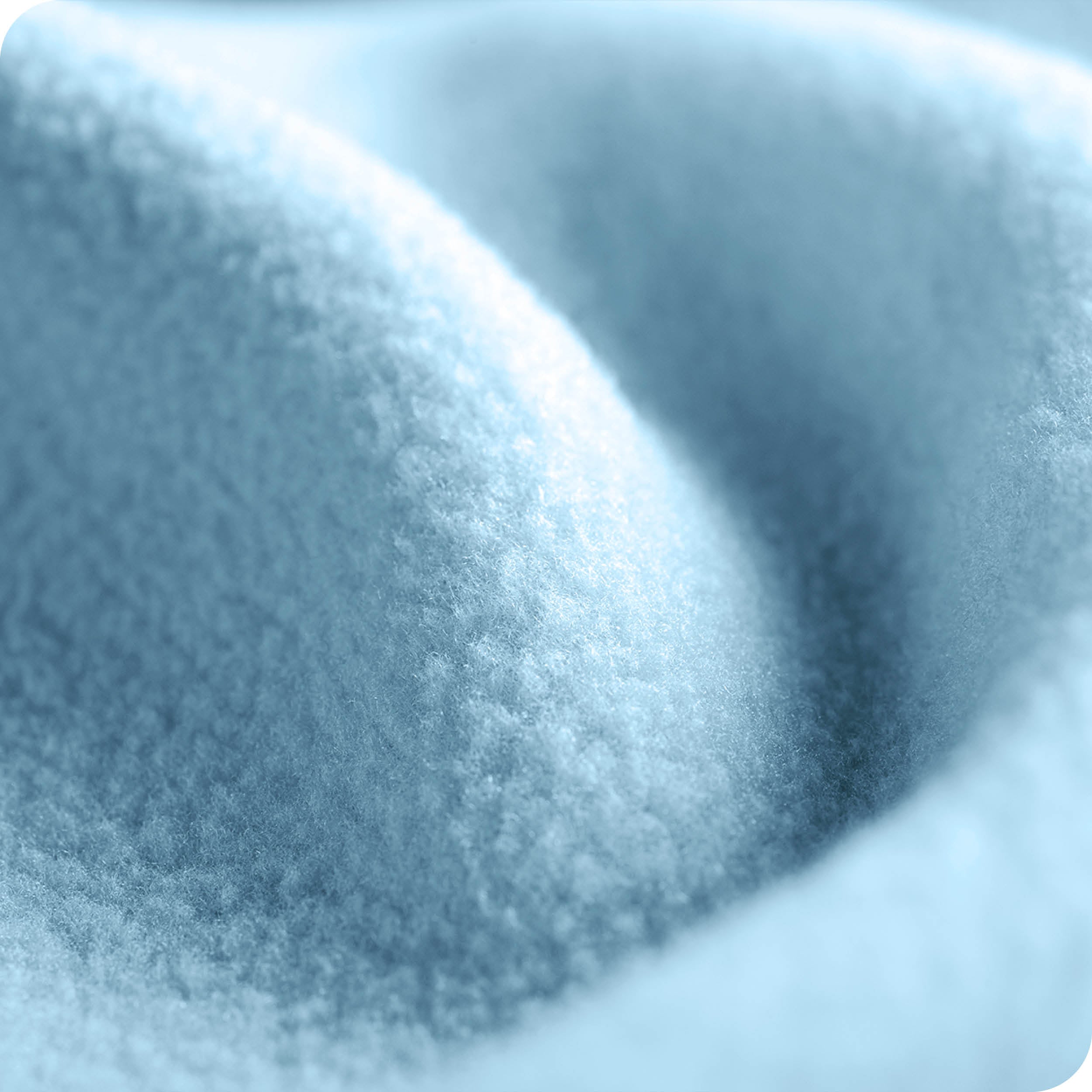Close up showing the texture of the polar fleece blanket