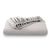 A flannel fitted sheet folded