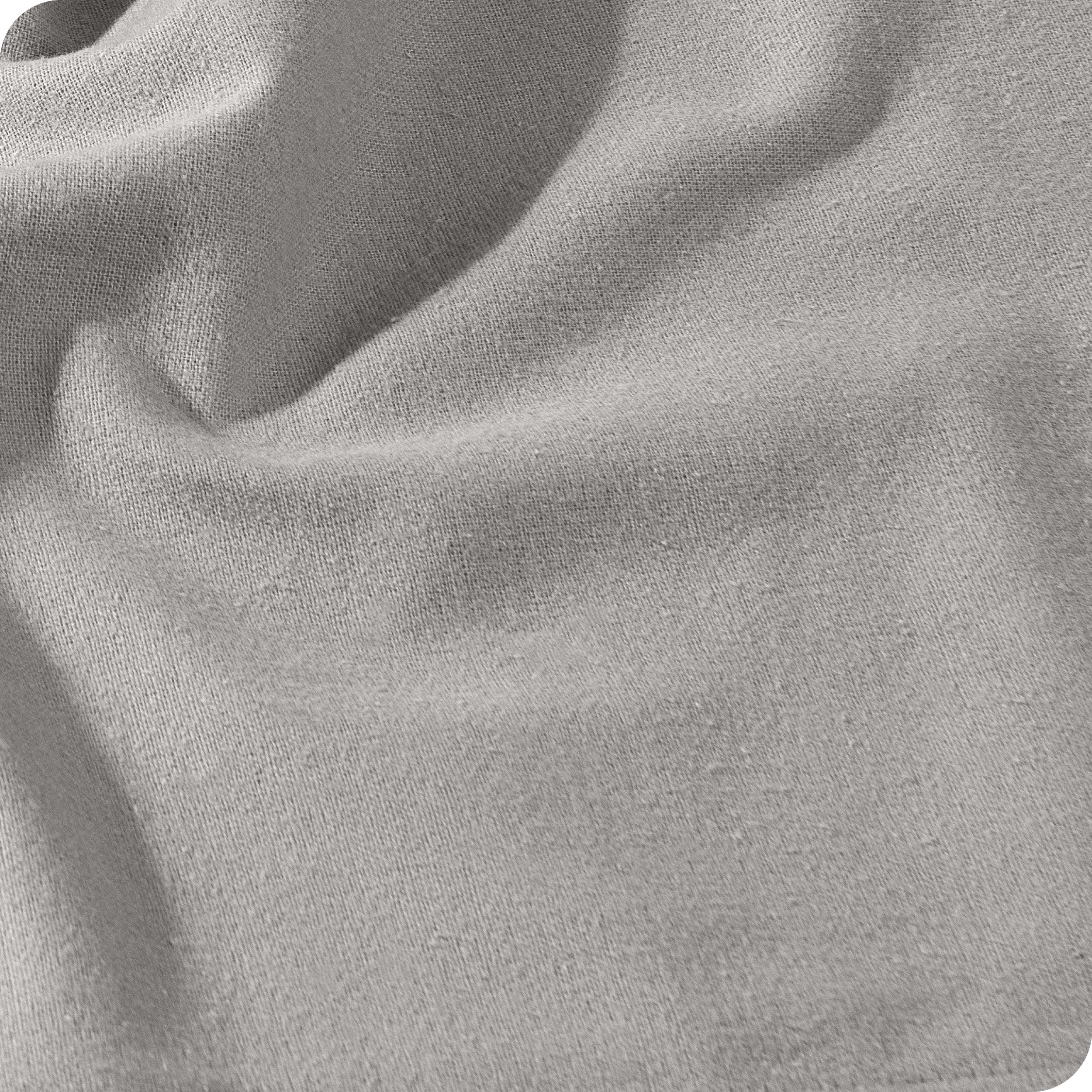 Close up of the flannel fitted sheet fabric