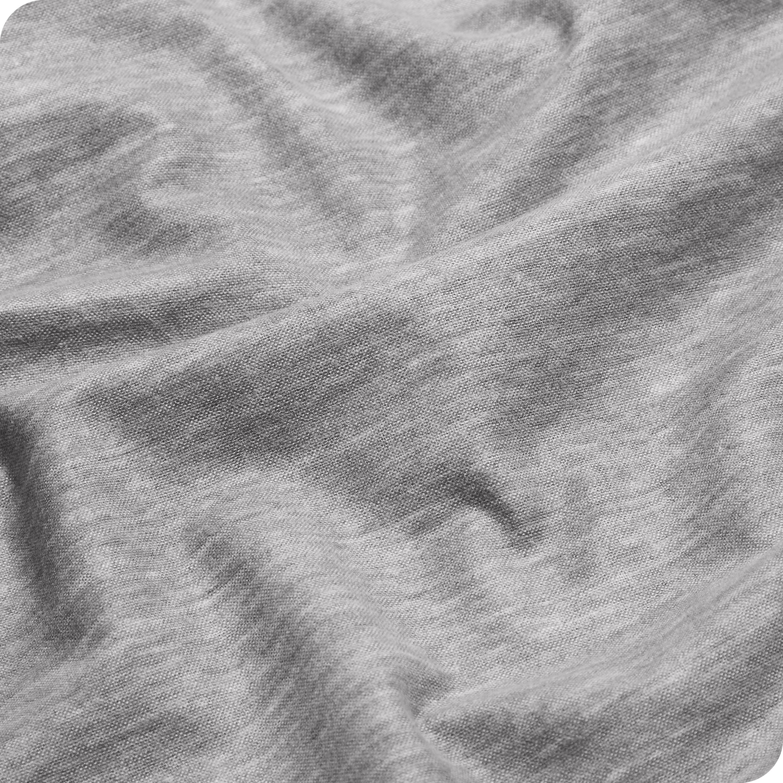 Close up of flannel sheet set fabric