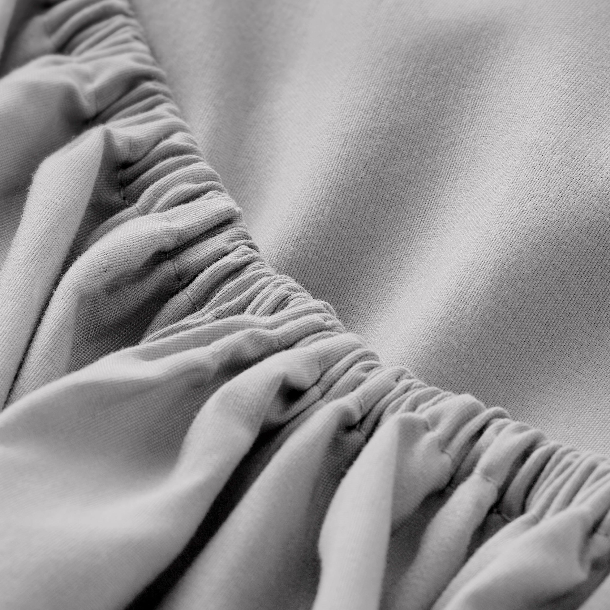 Close up of the elastic on the fitted sheet