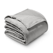 A giant microplush blanket folded