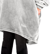 Close up of a microplush wearable blanket