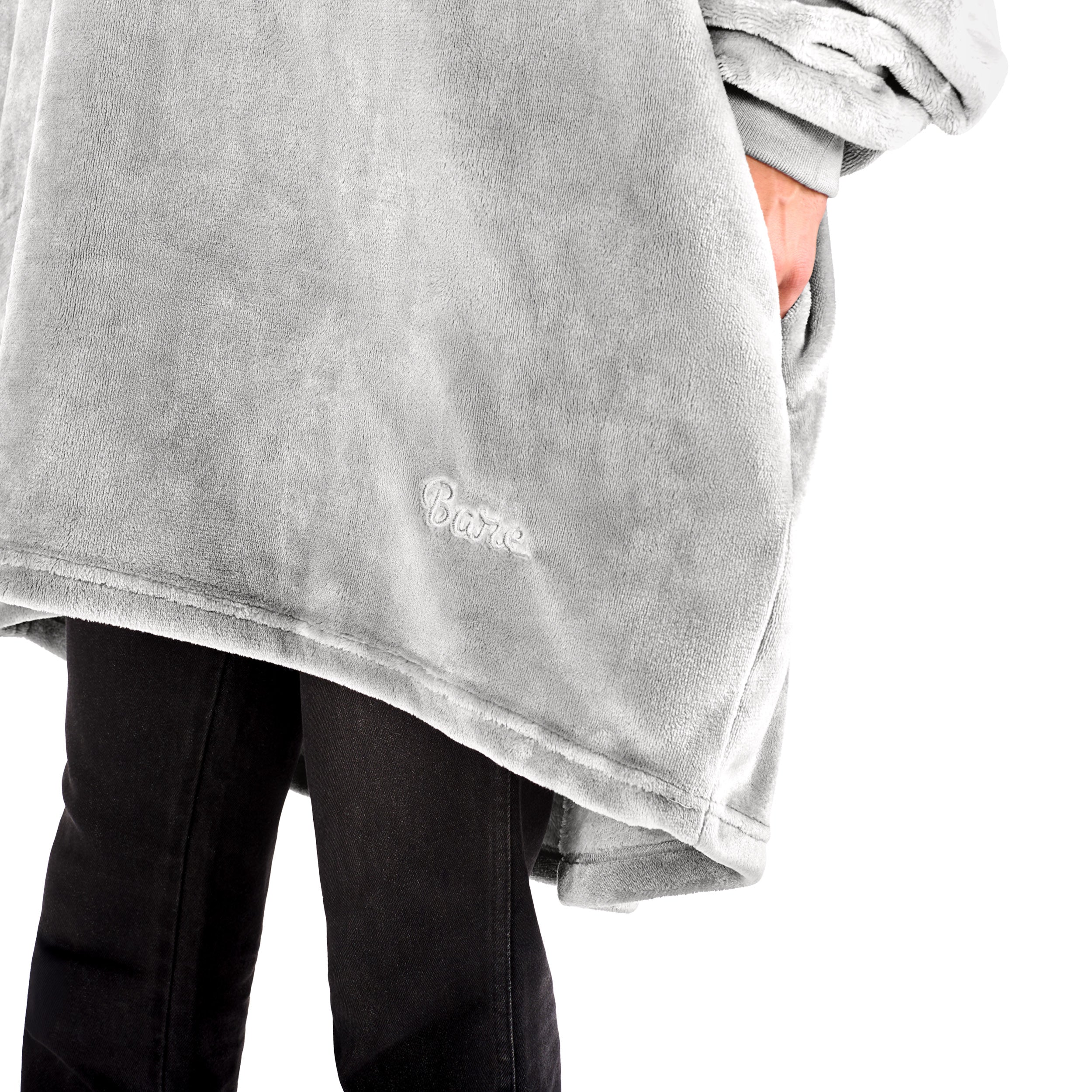 Close up of a microplush wearable blanket