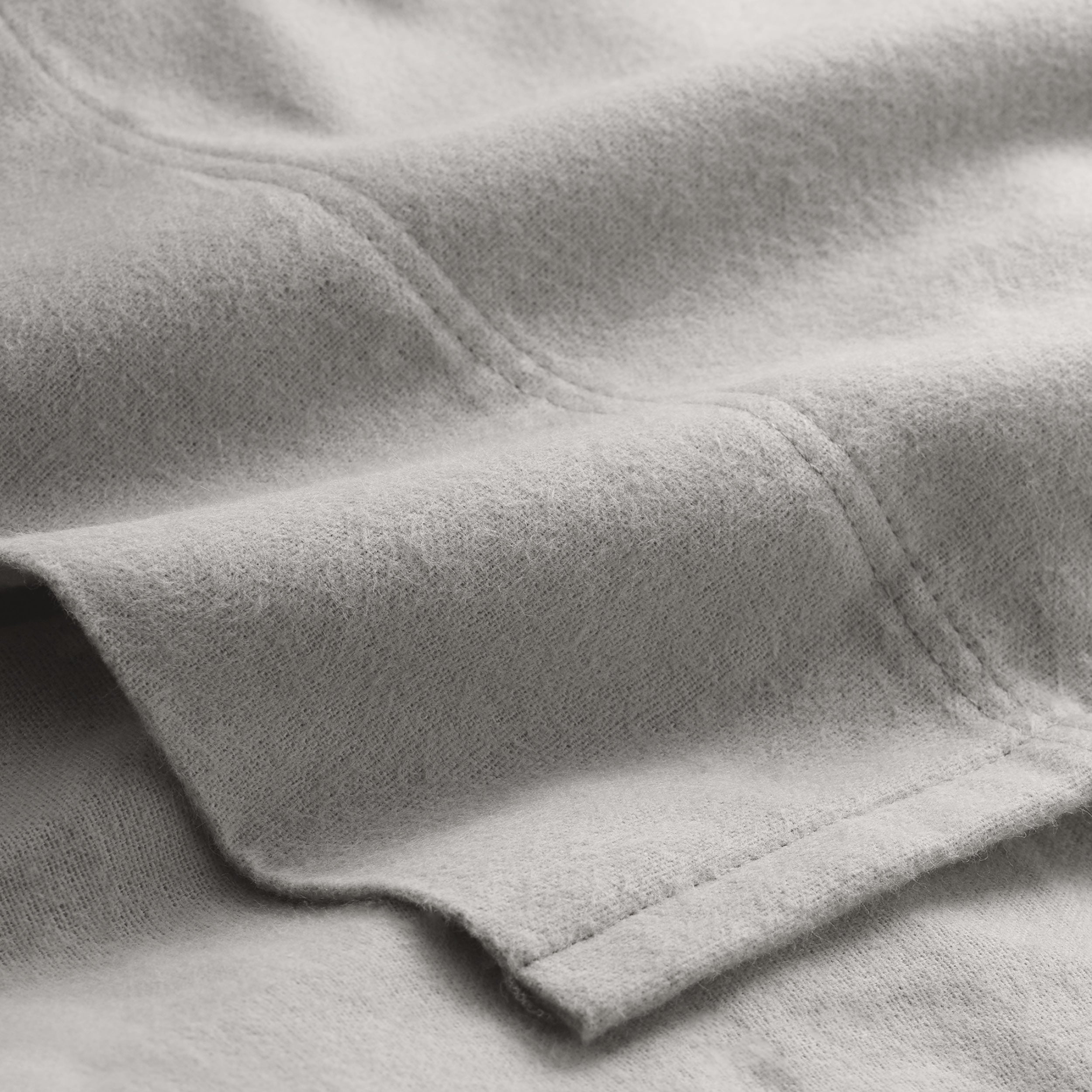 Close up of the organic flannel fabric