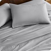 Close up of matching pillowcases and sheets