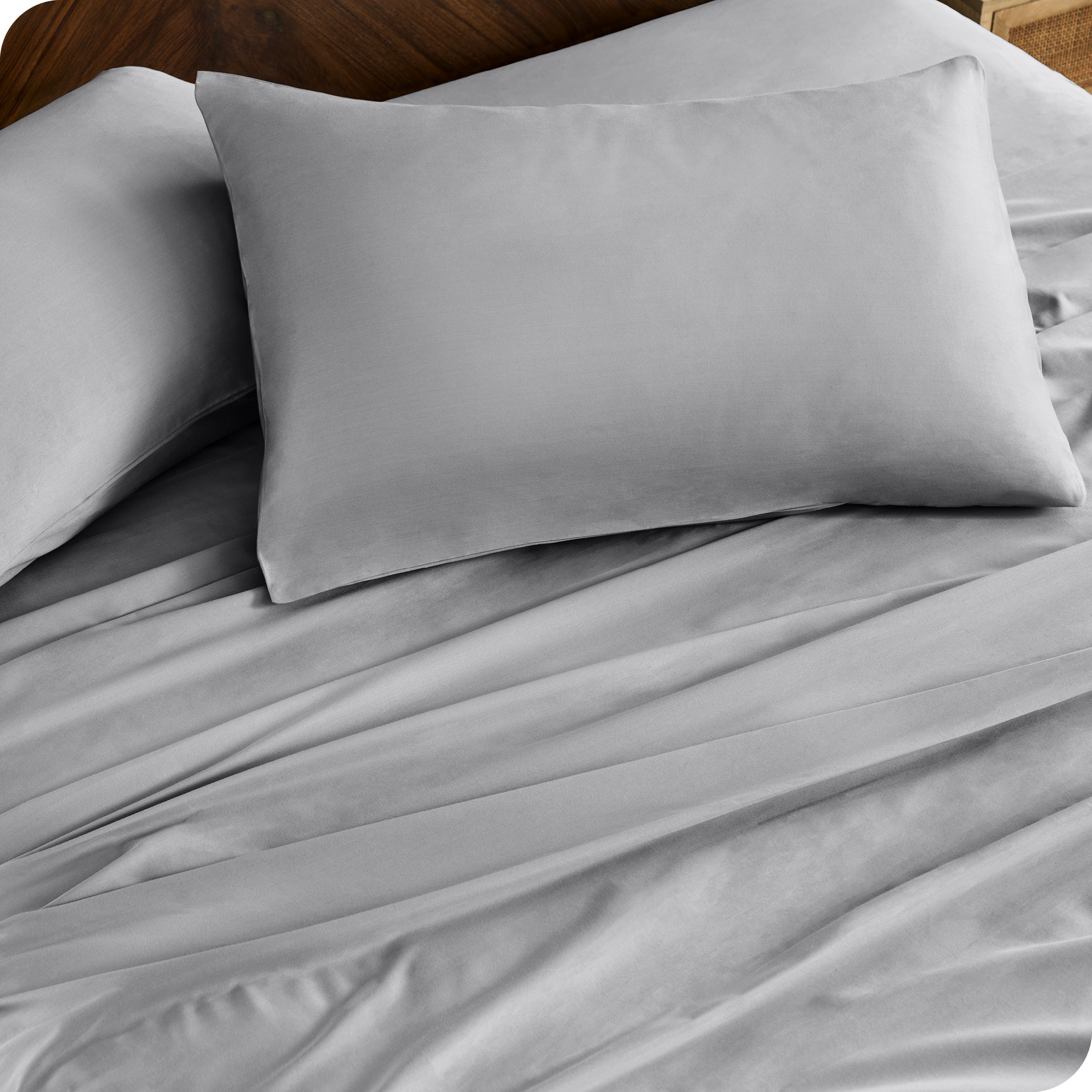 Close up of matching pillowcases and sheets