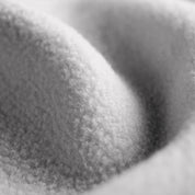 Close up showing the texture of the polar fleece blanket