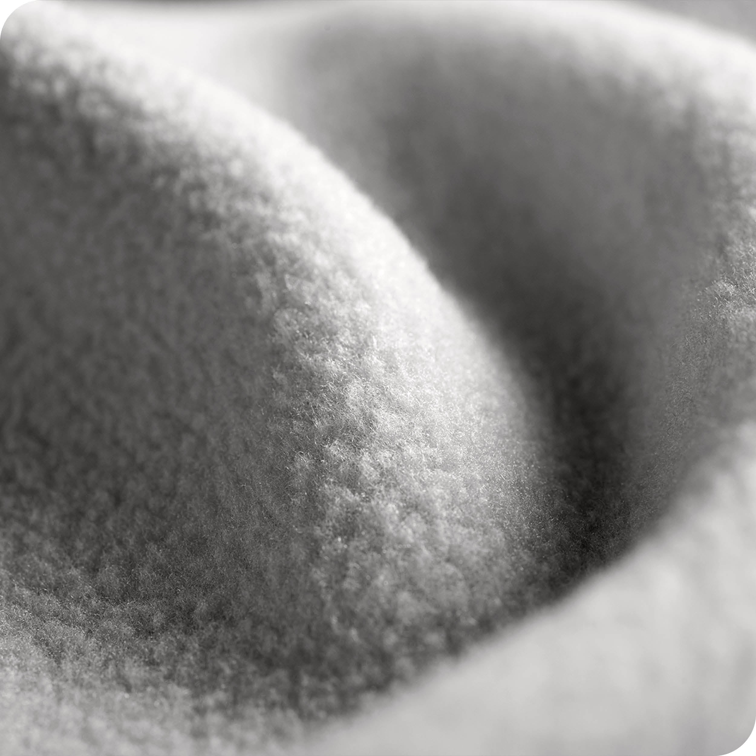 Close up showing the texture of the polar fleece blanket