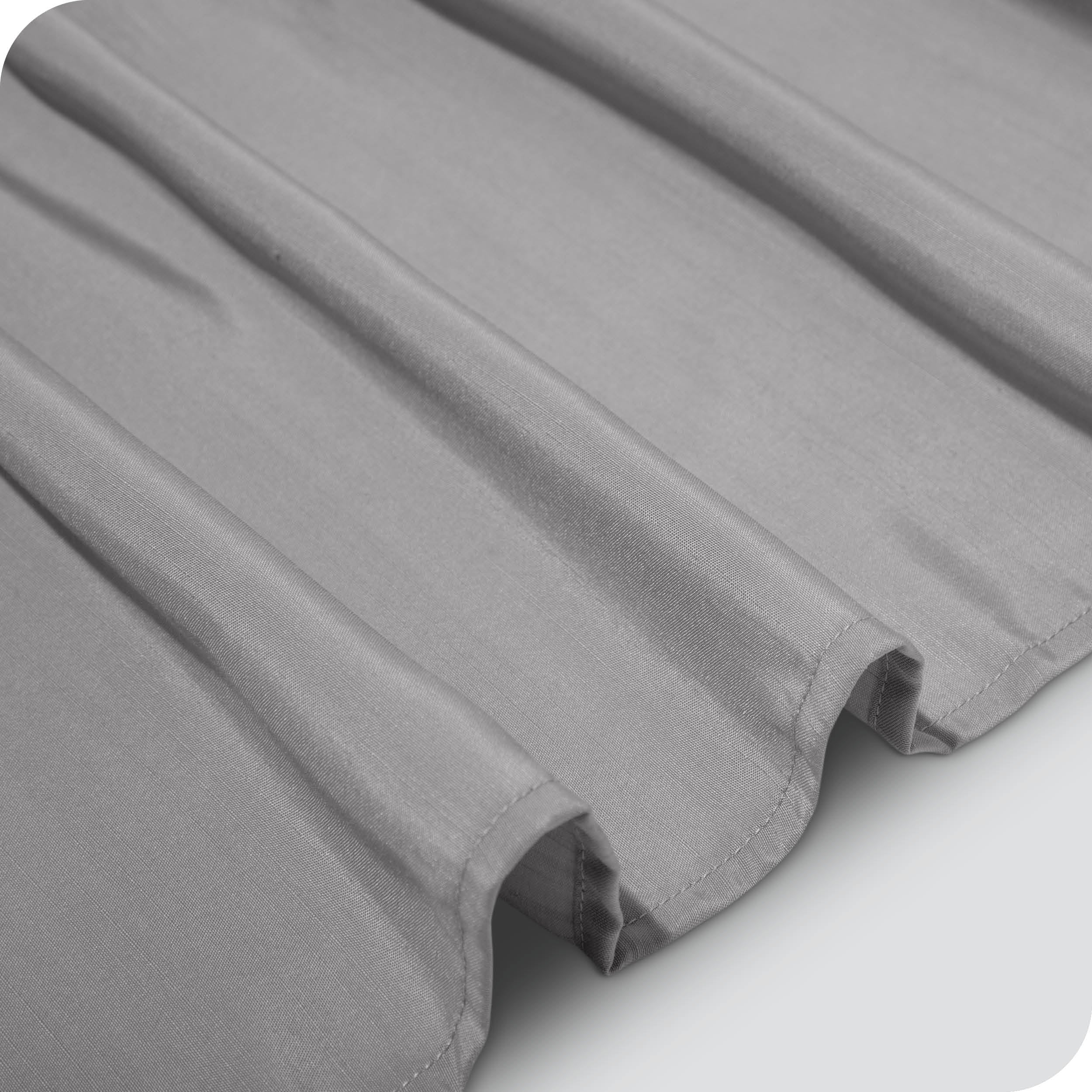Close up of the polyester bed skirt material