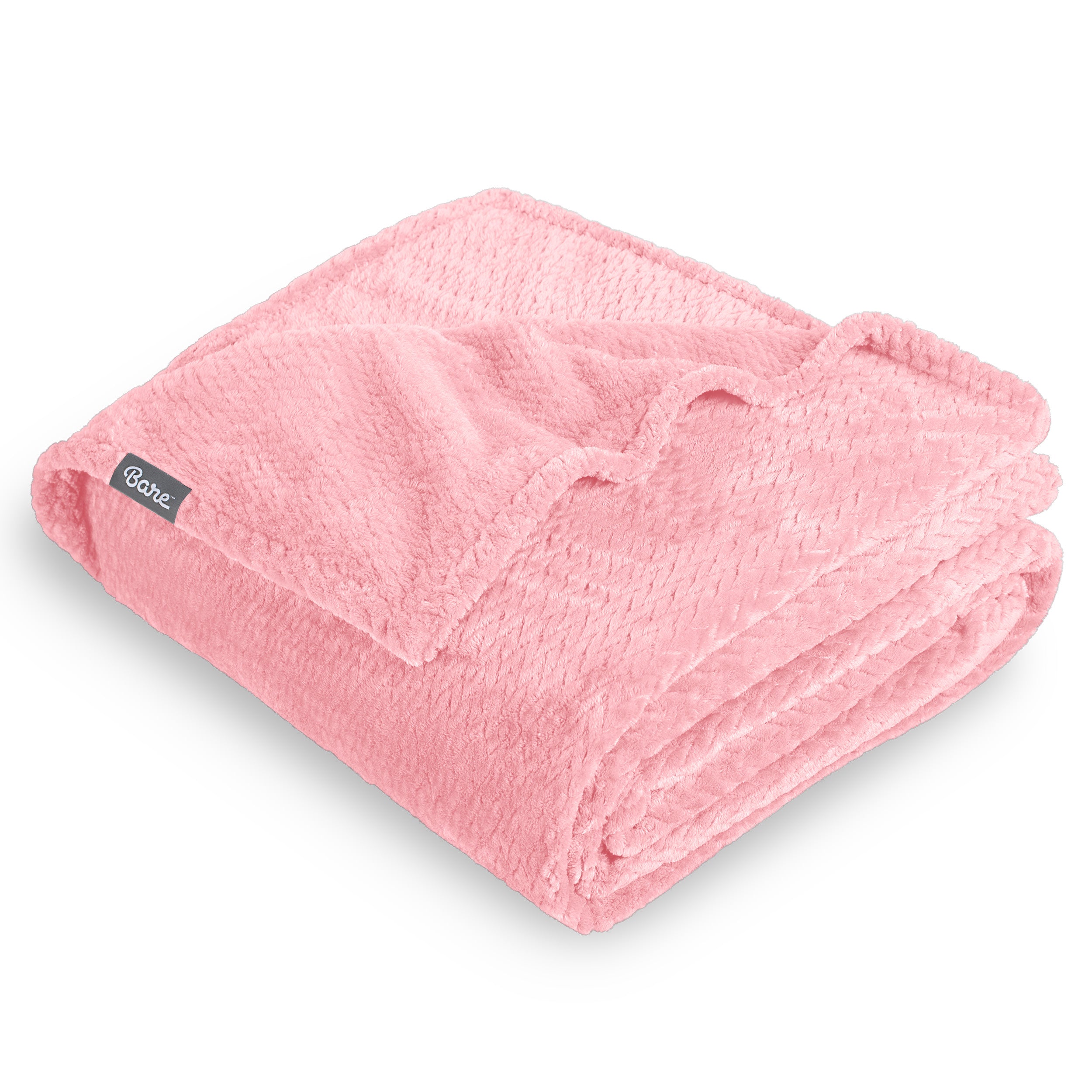 A folded microplush blanket