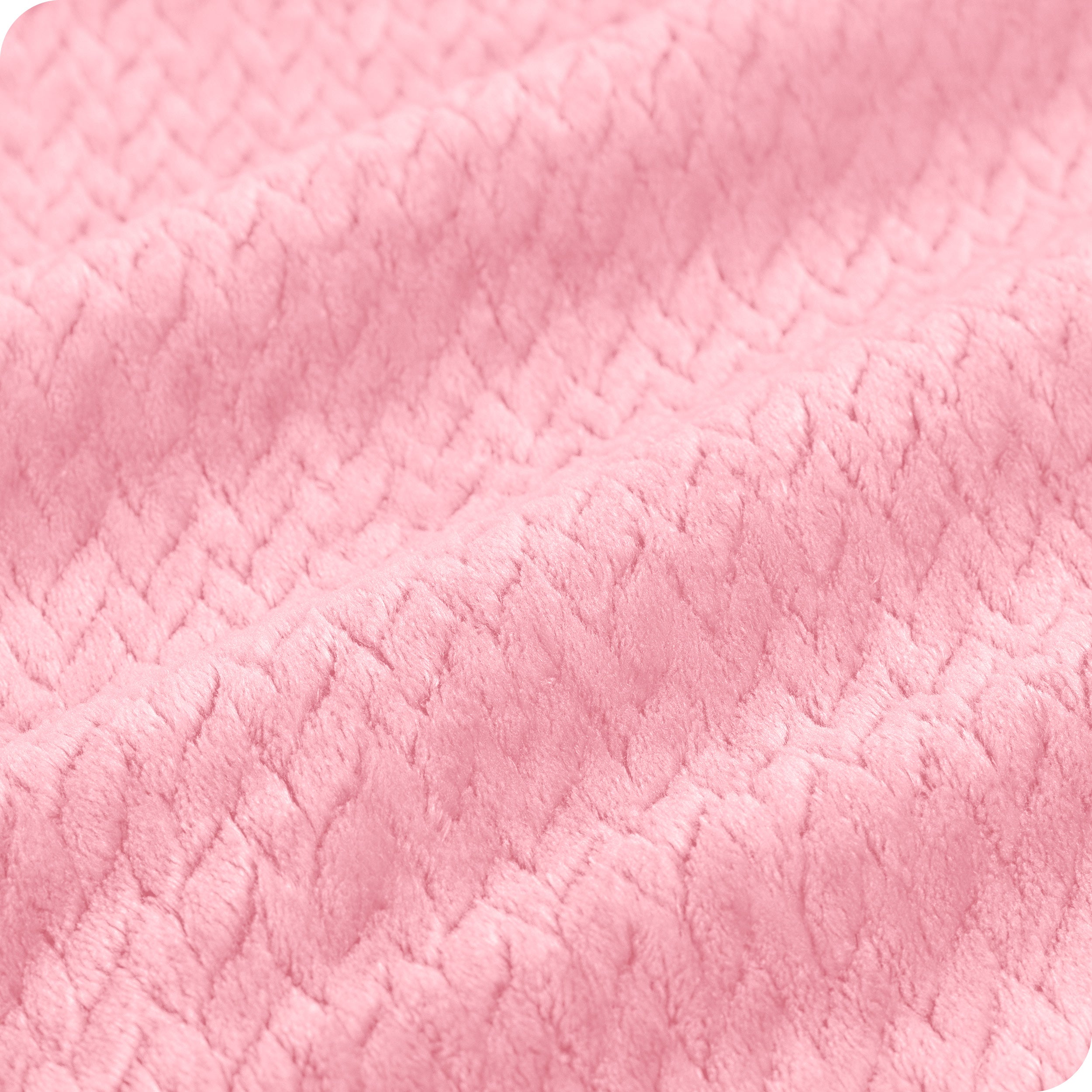 Close up of a chevron microplush blanket showing the texture