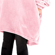 Close up of a microplush wearable blanket