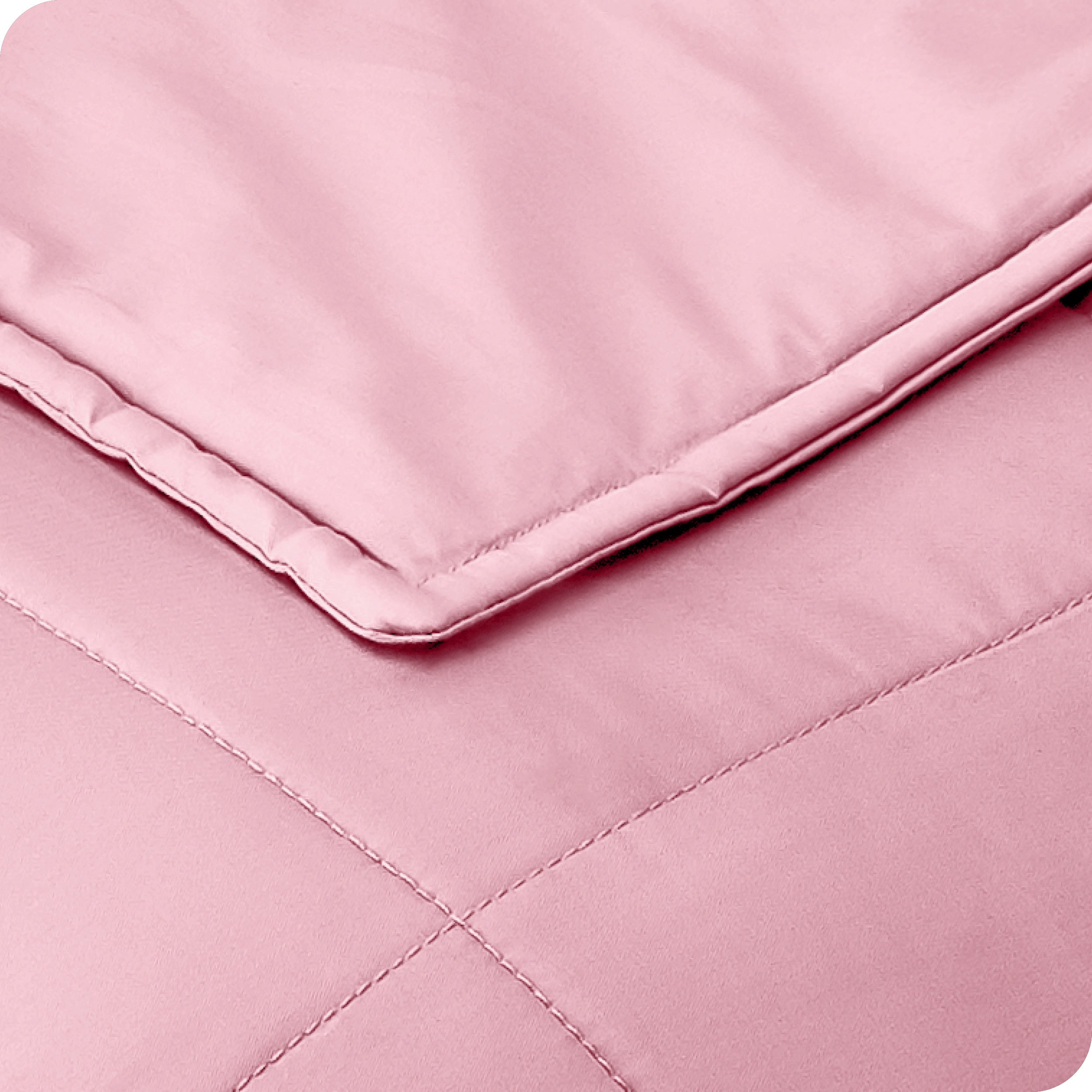 Close up of the stitching on a cotton weighted blanket