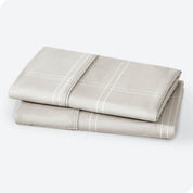 Two pillowcases folded and stacked