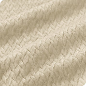 Close up of a chevron microplush blanket showing the texture