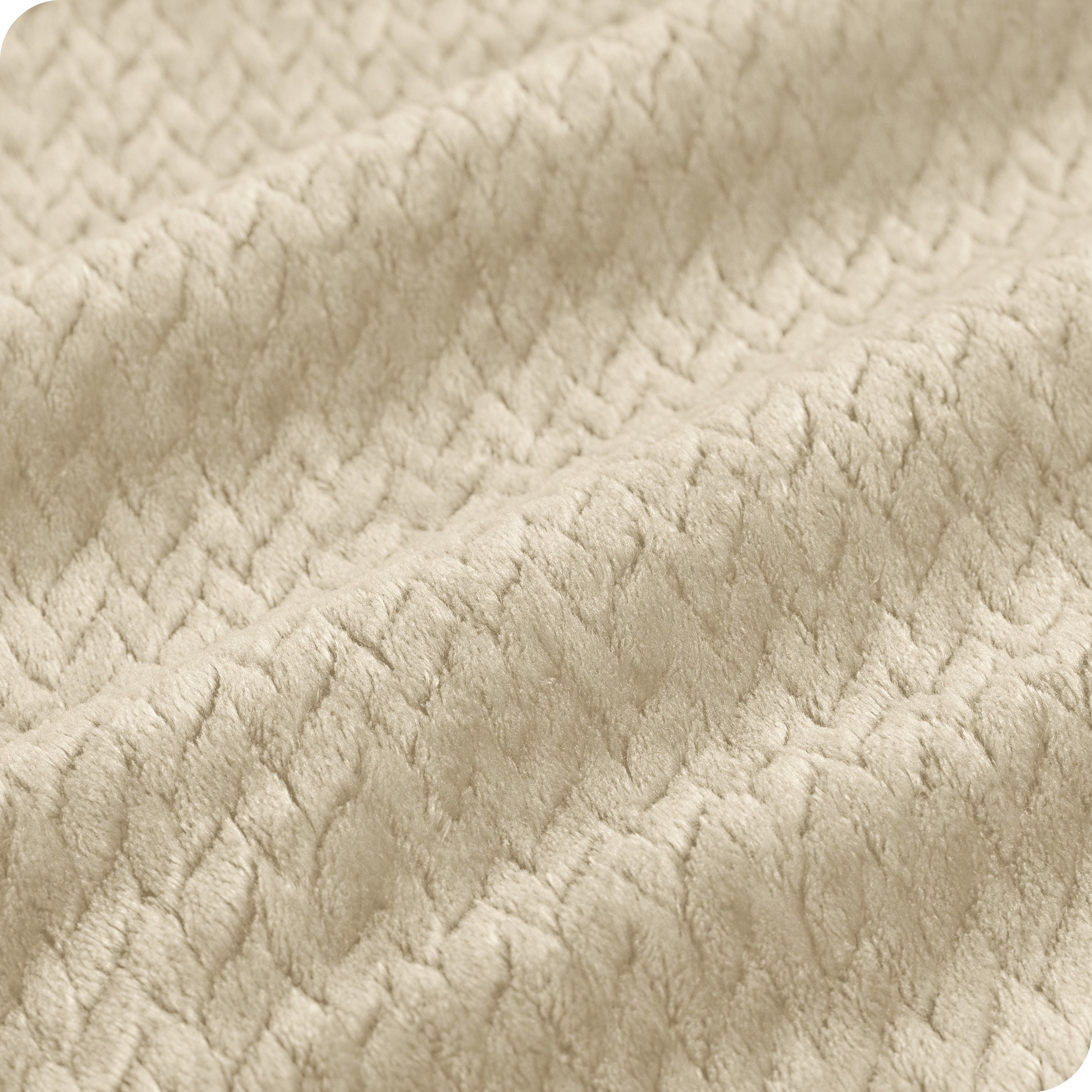 Close up of a chevron microplush blanket showing the texture
