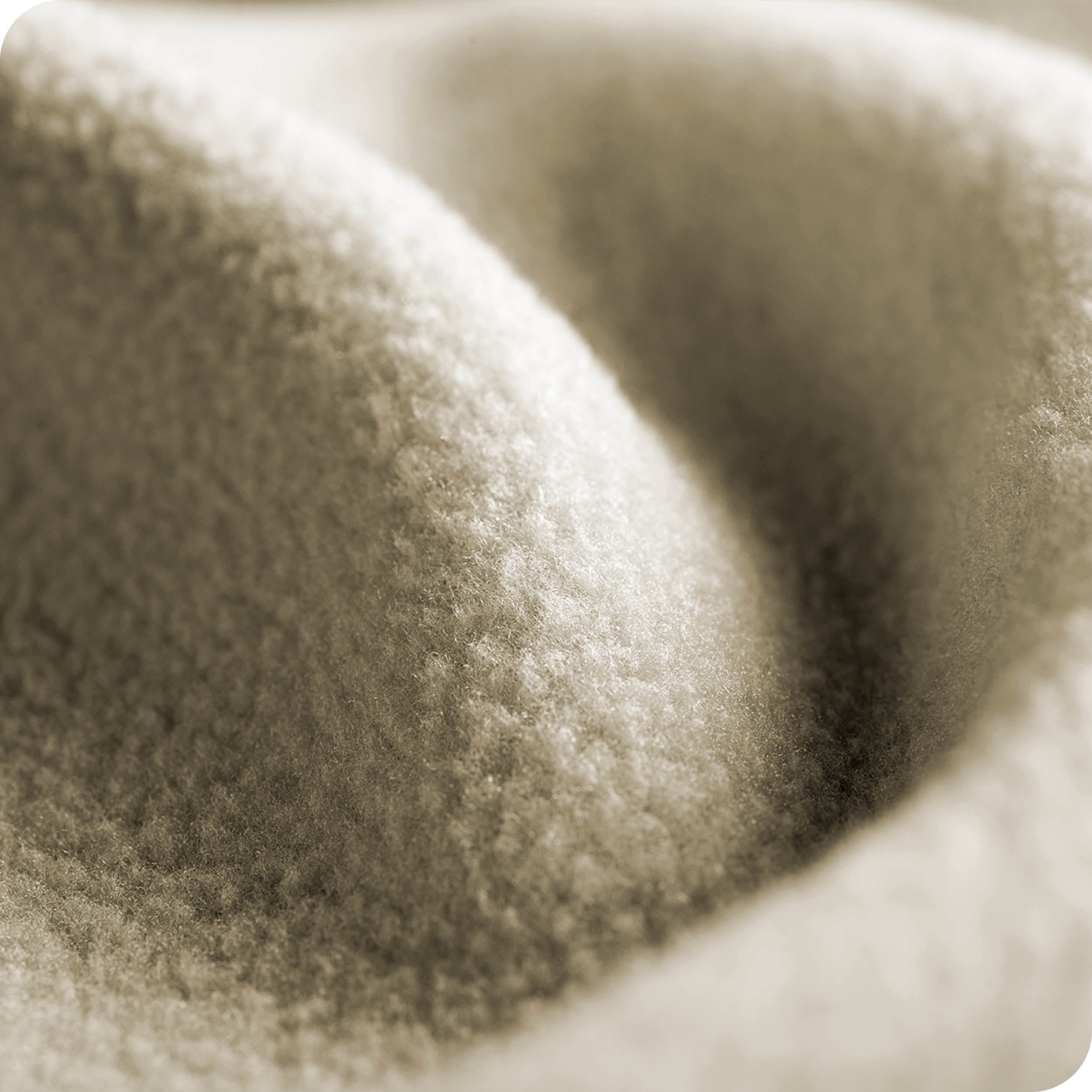 Close up showing the texture of the polar fleece blanket